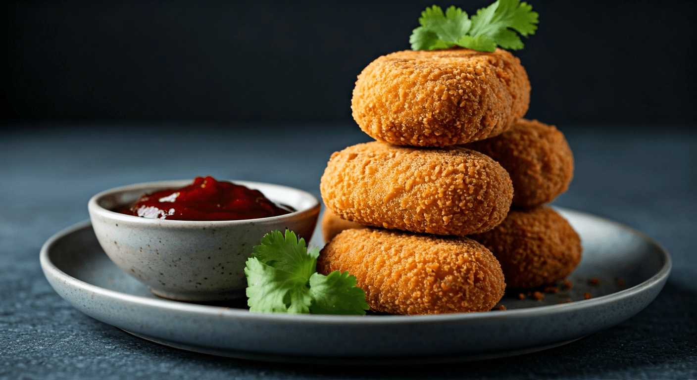 Crispy Duck Leg Croquettes with Plum & Star Anise Dipping Sauce
